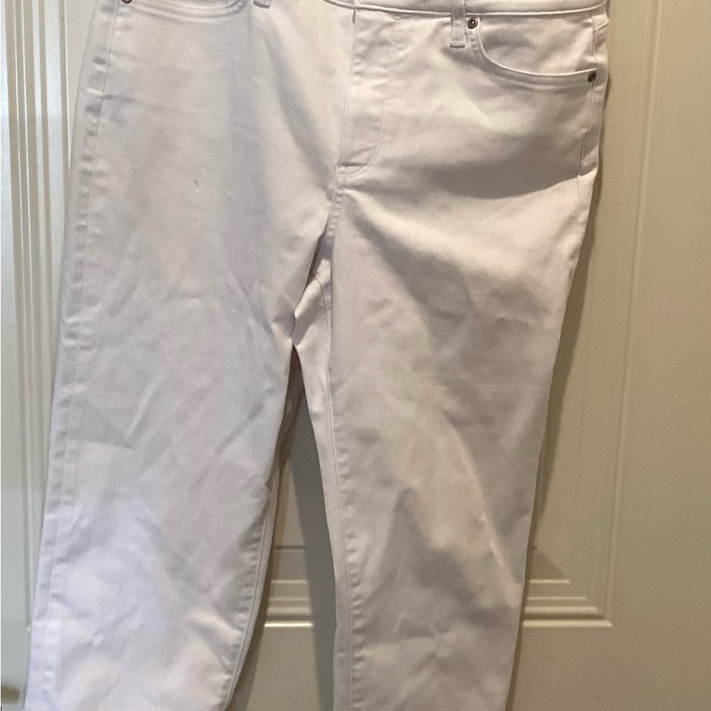 Classic NYDJ   White Straight-Leg Jeans